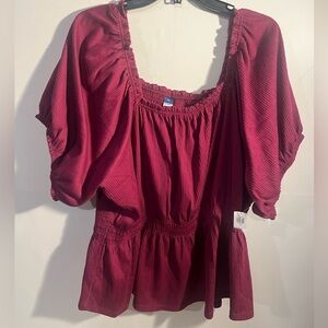 Old Navy Burgundy Women's Blouse